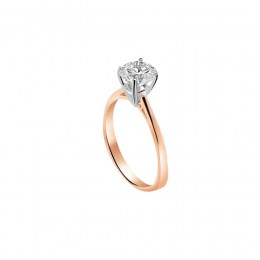 μονόπετρο ροζ χρυσό δαχτυλίδι ζιργκόν D11300807