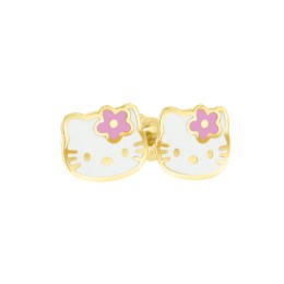 παιδικά κίτρινα χρυσά σκουλαρίκια Hello Kitty SK11101018