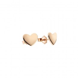 ροζ ασημένια καρφωτά σκουλαρίκια καρδιά SK21300063