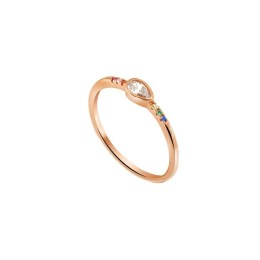 ροζ ασημένιο δαχτυλίδι πολύχρωμα ζιργκόν D21300118