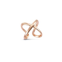 ροζ ασημένιο γυναικείο δαχτυλίδι χιαστί Vogue 0610132