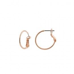 ροζ επίχρυσα γυναικεία σκουλαρίκια κρίκοι loisir 03L15-00209