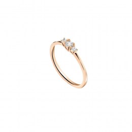 ροζ επίχρυσο ασημένιο δαχτυλίδι ζιργκόν D21300109