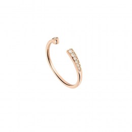 ροζ επίχρυσο ασημένιο δαχτυλίδι ζιργκόν D21300104