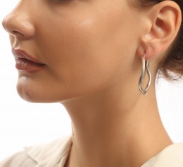 σκουλαρίκια ασημένια γυναικεία κρίκοι SK21200009(a)