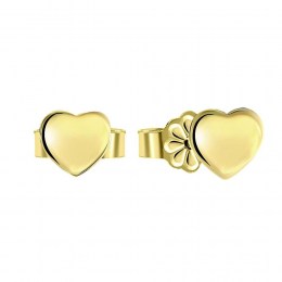 σκουλαρίκια κίτρινα χρυσά καρφωτά καρδιά SK11100406