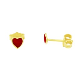 σκουλαρίκια παιδικά κίτρινα χρυσά καρδιές SK11101050