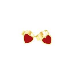 σκουλαρίκια παιδικά κίτρινα χρυσά καρδιές SK12100038