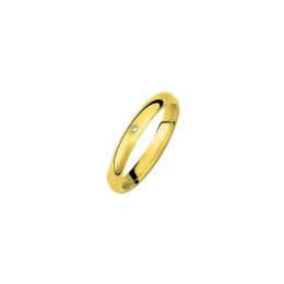 βέρα γάμου κίτρινη χρυσή ζιργκόν BE1110900P