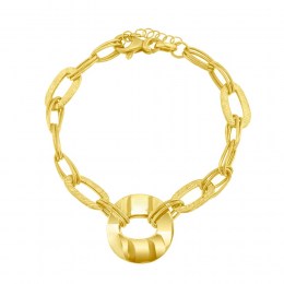 βραχιόλι γυναικείο κίτρινο χρυσό αλυσίδα BR11100421