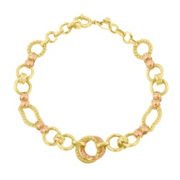 βραχιόλι γυναικείο κίτρινο χρυσό αλυσίδα BR11400970
